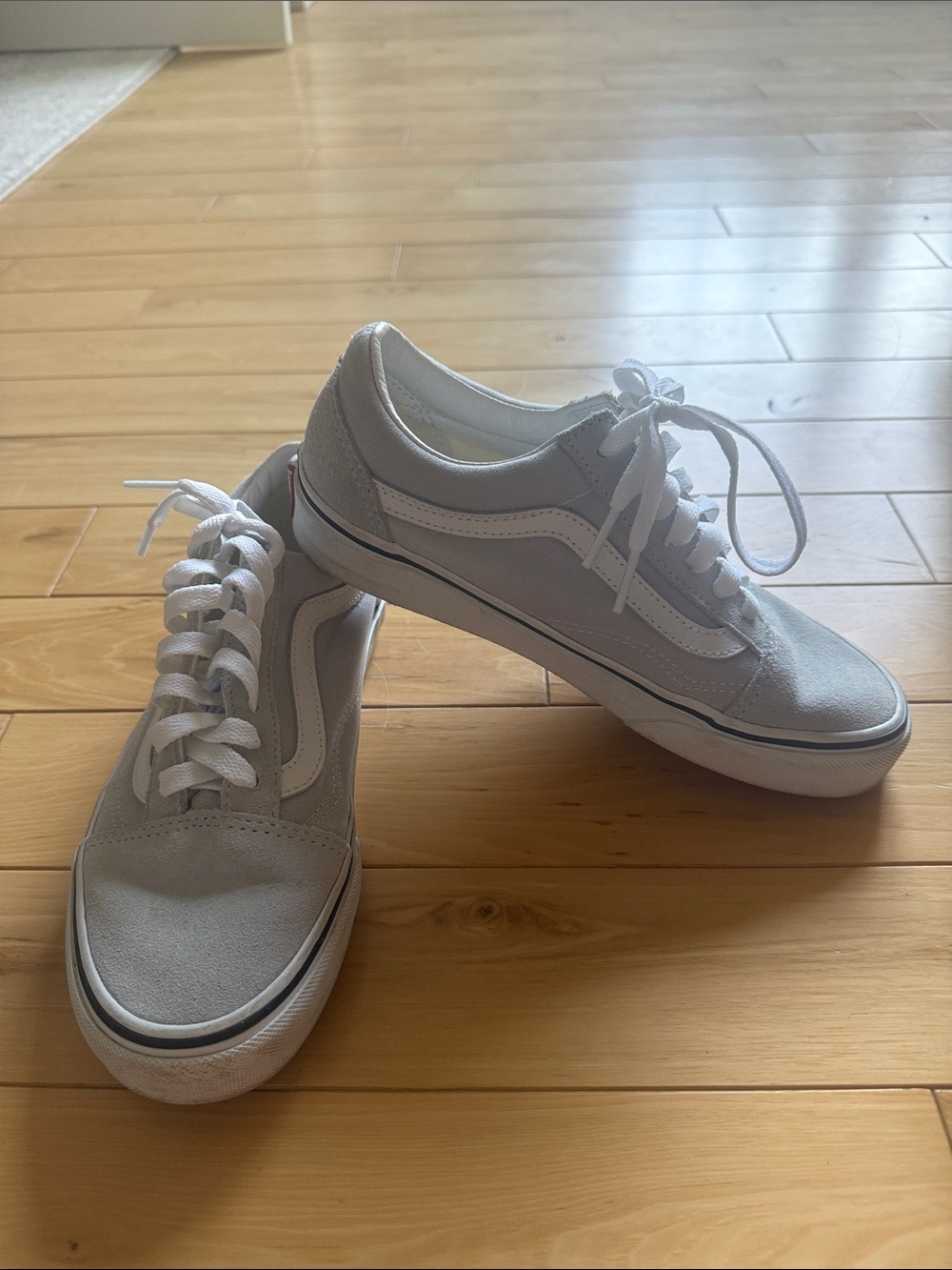 Vans Light Gray & White Old Skool Sneakers